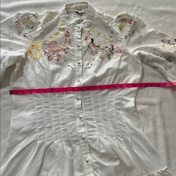 HEMANT & NANDITA White Floral Long Sleeve Dress - Picture 12 of 16